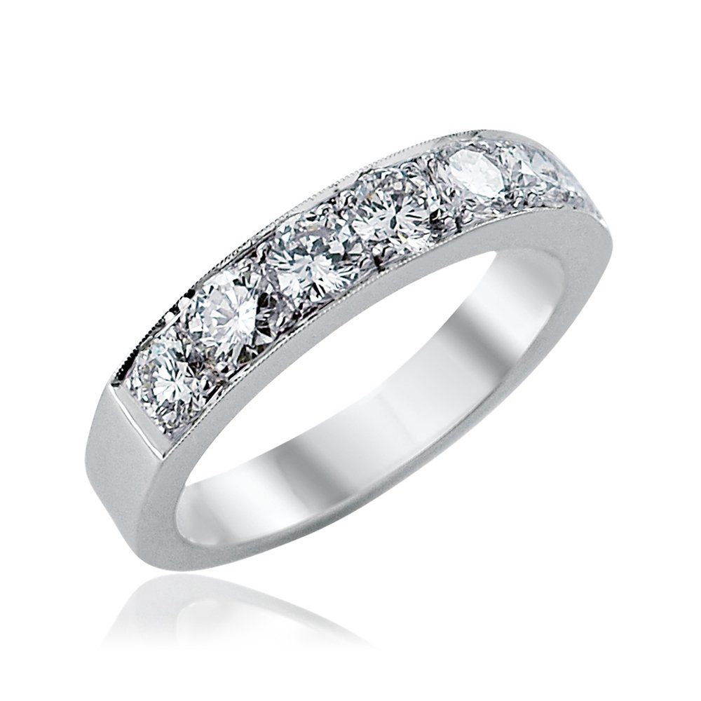 Diamond half eternity ring