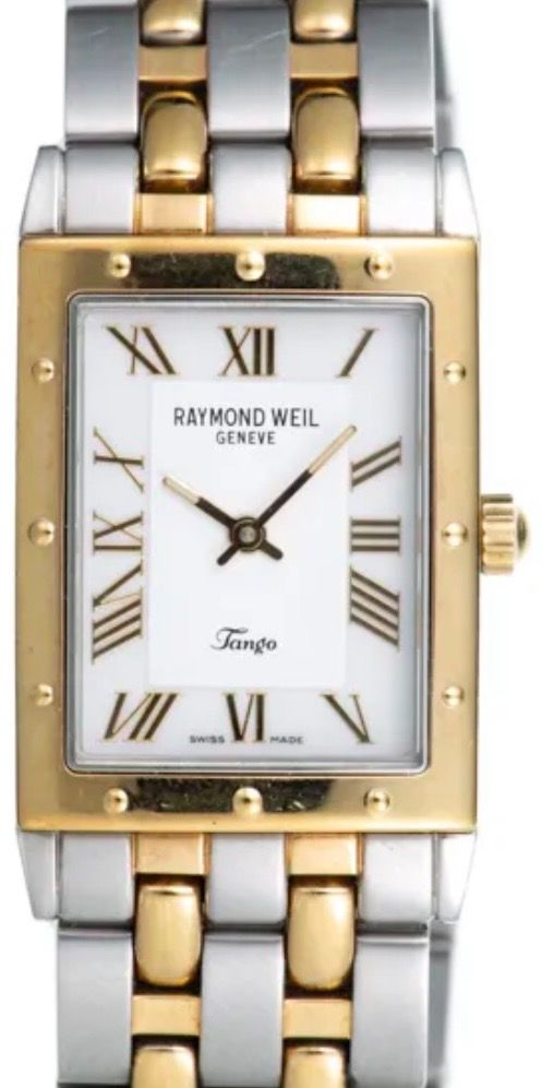 Raymond Weil Tango steel and gold quartz watch